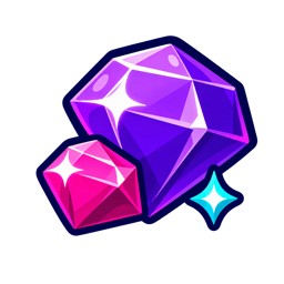 Violet and pink gems